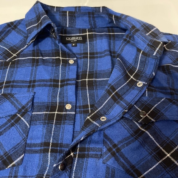 Pearl Snap Flannel Men’s Size Medium - Picture 2 of 5